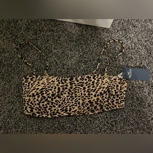 Hollister Cheetah Print Bikini Top